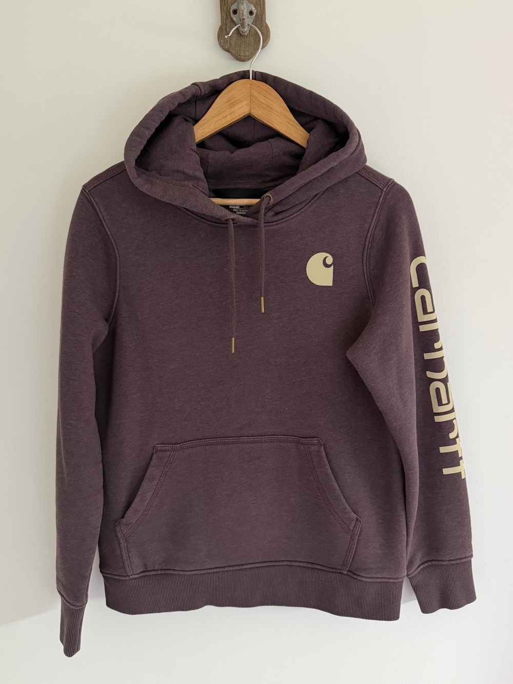 Carhartt Clarksburg Blackberry Logo Sleeve Hoodie Small
